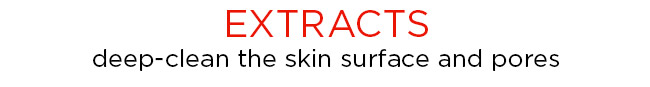 EXTRACTS deep-clean the skin surface and pores